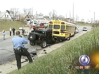 Hummer vs School bus