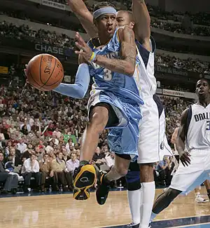 Allen Iverson #3 from the Denver Nuggets