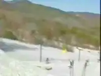 Сноубордист в прыжке потерял сознание