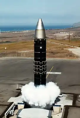 Испытания ракетной системы LGM-118A Peacekeeper