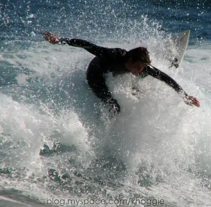 Surfing in Vina del Mar