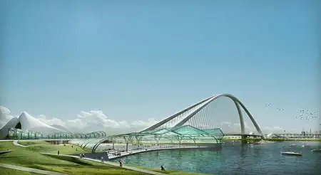 Проект самого большого моста в мире. Город Дубай.