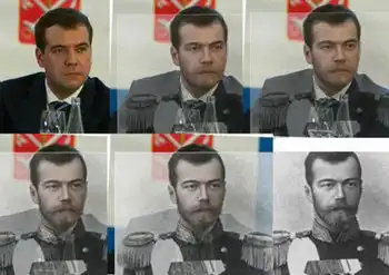 У Дмитрия Медведева и Николая II одно лицо