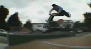 Scooter ride, 1st double backflip