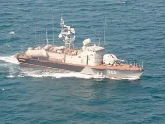 Российские корабли потопили грузинский ракетный катер