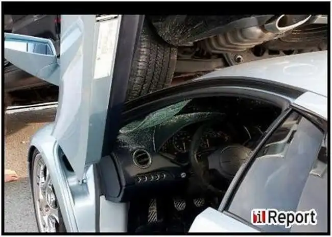 Очередная авария Lamborghini (4 Фото)