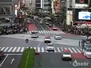 Пешеходный переход в Японии