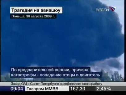 Белорусский Су-27 разбился из-за птицы