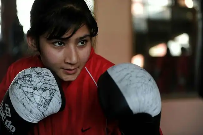 Тренировка женской сборной Афганистана по боксу