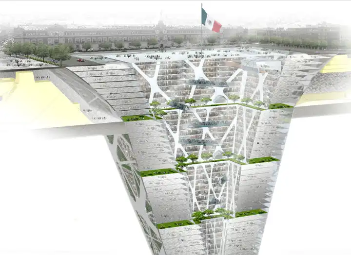 Мексиканцы спроектировали подземный небоскрёб