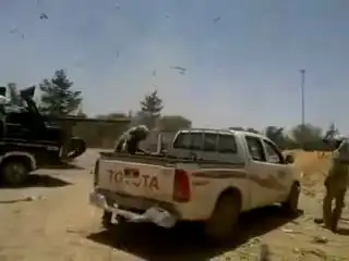 В танке уронили фугас (Ливия)