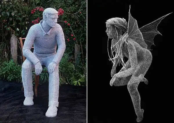 Современная скульптура из проволоки от Дерека Кинцетта