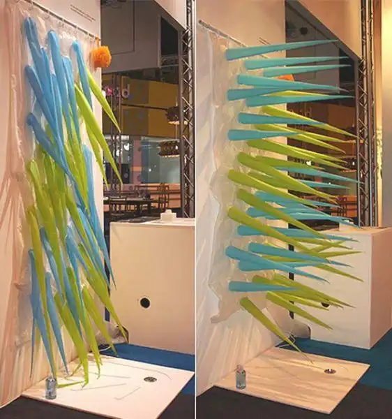 Креативные шторы в ванную комнату