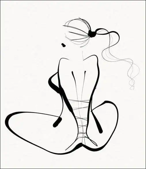 Необычная техника рисования женского тела
