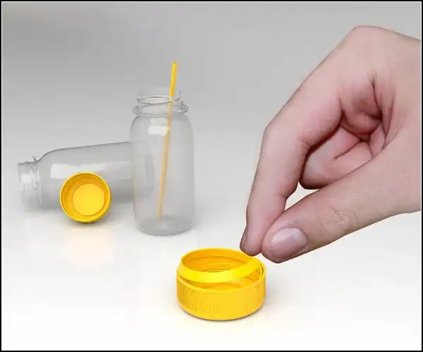 Утилитарная крышка от пластиковой бутылки: кольцо-соломинка
