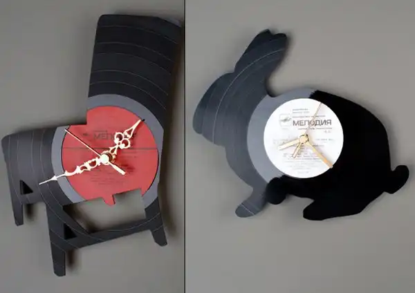 Часы из виниловых пластинок (минипост)
