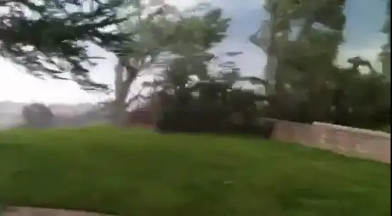 Съемка на камеру в эпицентре урагана