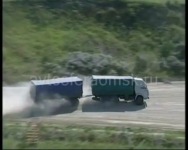 Камаз с прицепом - дрифт!