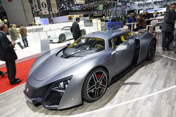 Первый российский суперкар Marussia B2 в Женеве