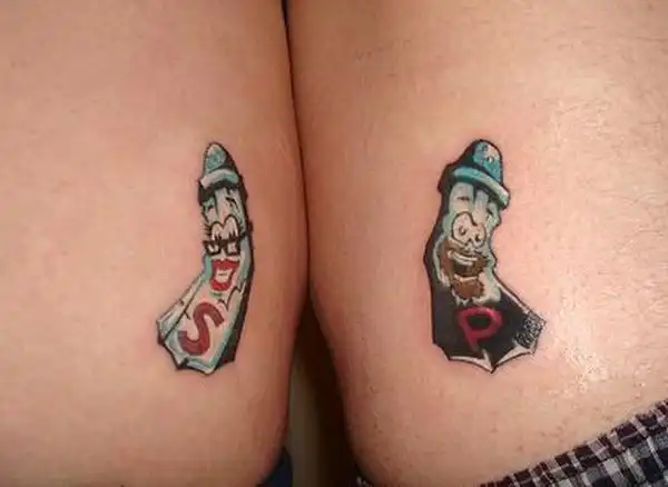 Татуировки из двух частей