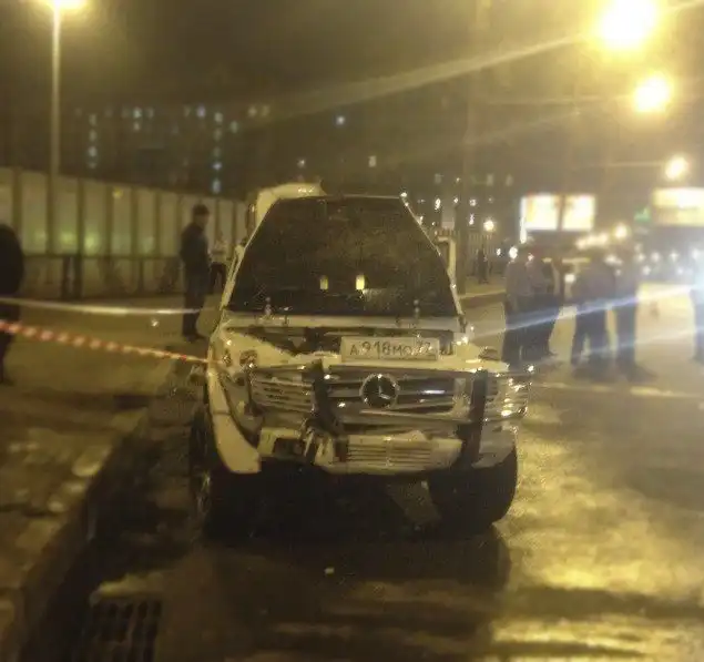 Жесткая авария на Кутузовском с участием "блатных" автомобилей