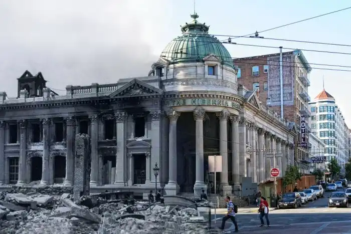 Сан-Франциско после землетрясения 1906 года и в наши дни