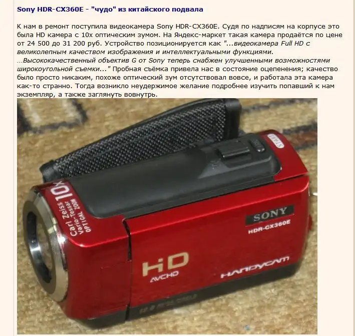 Китайская подделка камеры Sony за 18 000 рублей!