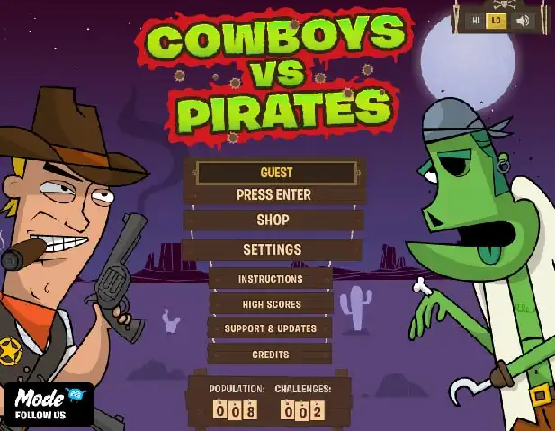 Cowboys vs Pirates