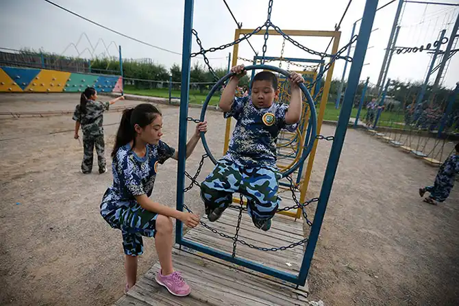Детский учебный лагерь в Китае