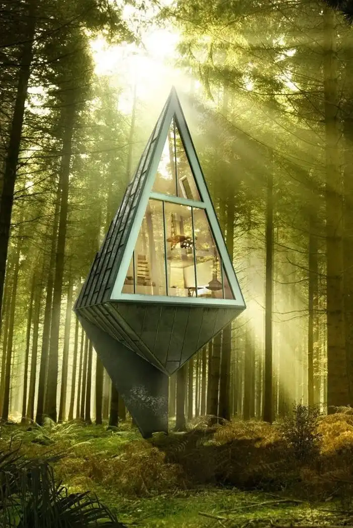 "Первобытное жилище" - экологичные дома в лесу