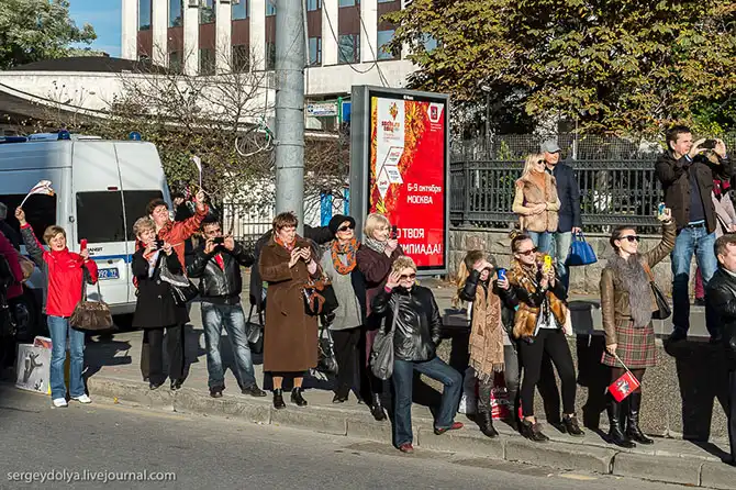 Путь Олимпийского огня из Греции в Москву
