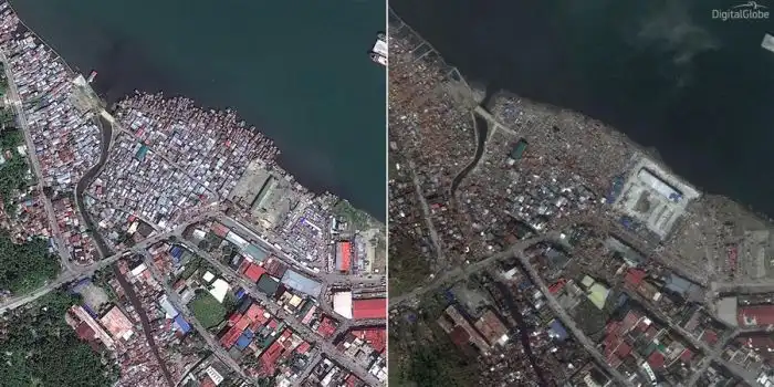 Последствия тайфуна Хайянь: "до и после"