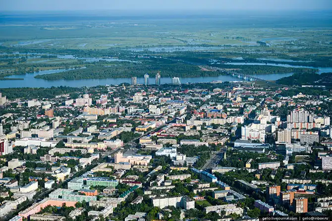 Барнаул с высоты птичьего полета