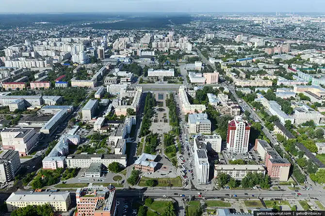 Барнаул с высоты птичьего полета
