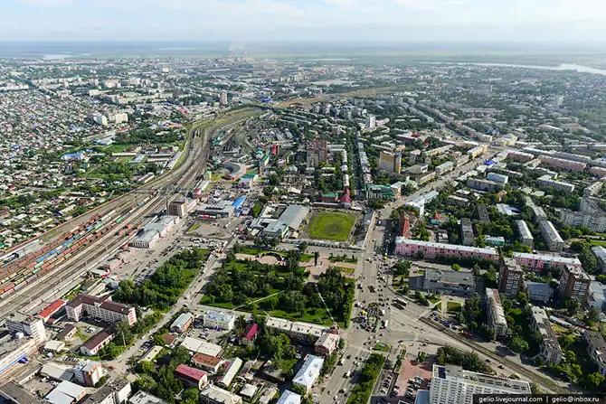 Барнаул с высоты птичьего полета