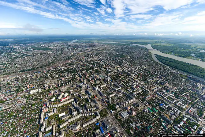 Барнаул с высоты птичьего полета
