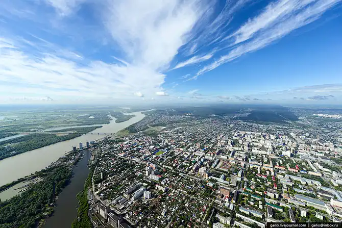 Барнаул с высоты птичьего полета