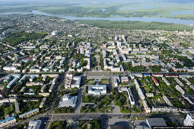 Барнаул с высоты птичьего полета