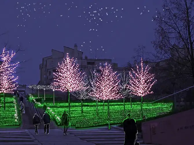 22 примера праздничных огней на улицах городов