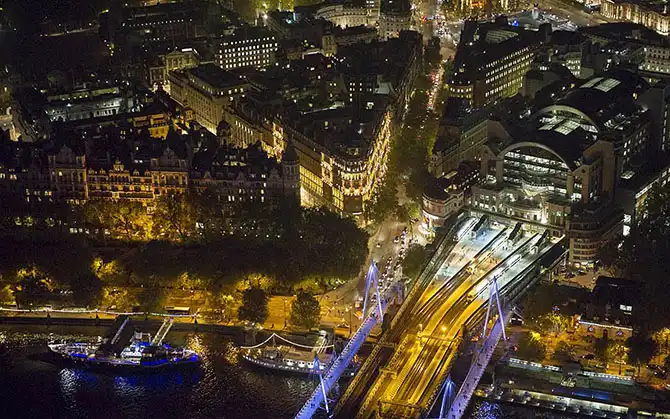 Ночной Лондон с высоты