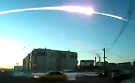 Взрыв болида в небе над Челябинском