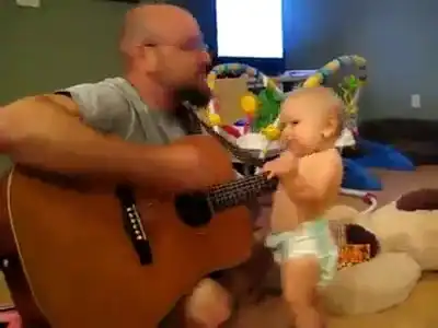 Лучшая рок-группа: отец и малыш