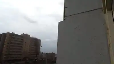 Жесткое падение строительного крана в Кирове