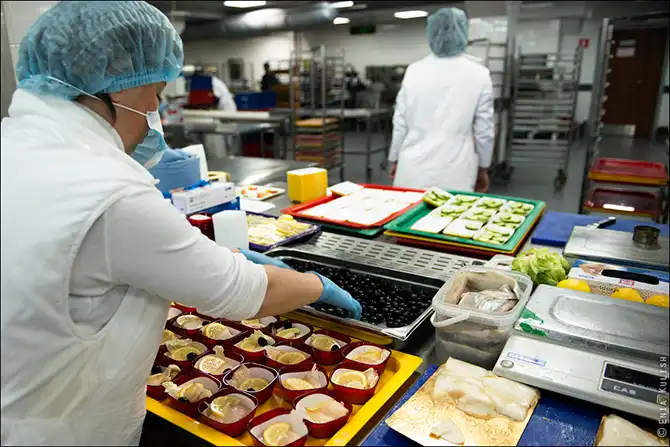 Как готовят самолетную еду