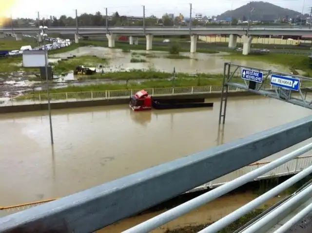 Олимпийские дороги после сильного дождя