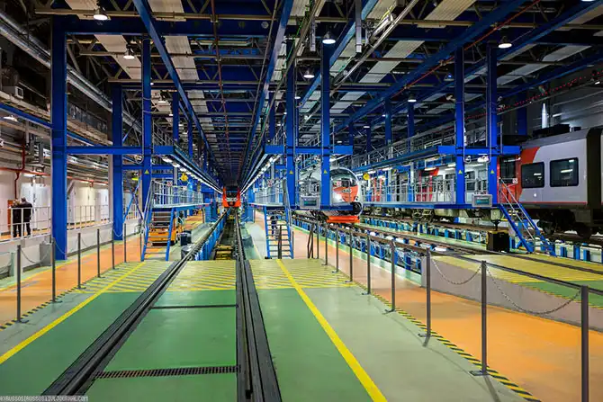 Новые поезда в моторвагонном депо Санкт-Петербурга