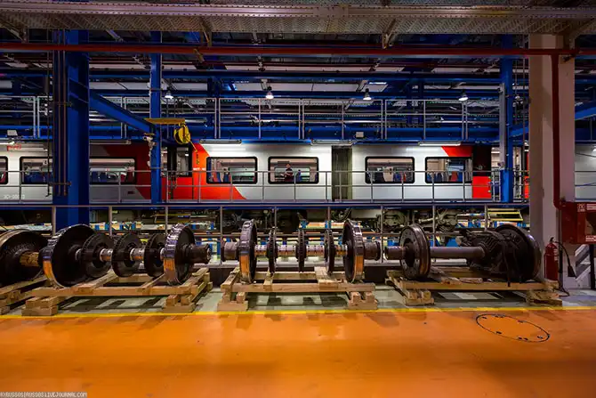 Новые поезда в моторвагонном депо Санкт-Петербурга