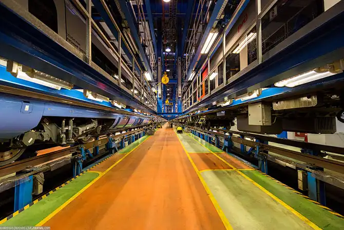 Новые поезда в моторвагонном депо Санкт-Петербурга