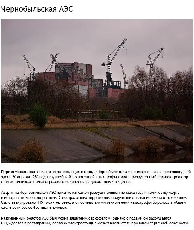 Самые интересные места Чернобыльской зоны отчуждения