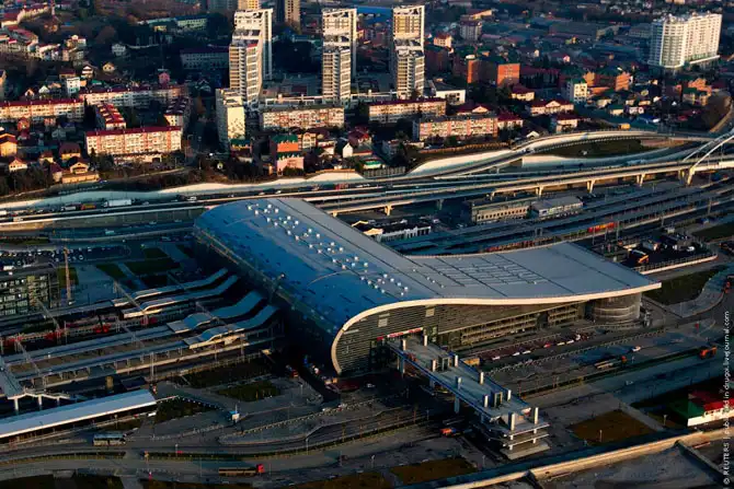 Олимпийский парк с вертолета